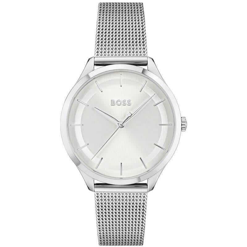 Pura Silver Dial Steel Mesh Bracelet Ladies Watch