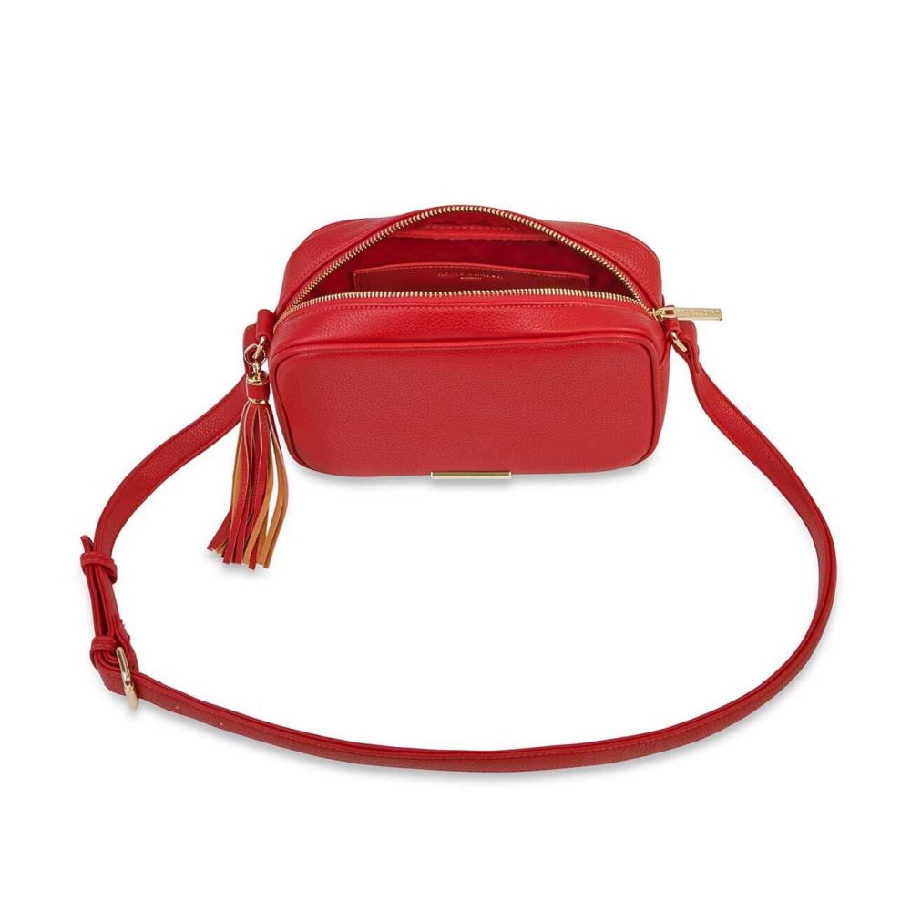 Sophia Tassel Crossbody Bag | Red