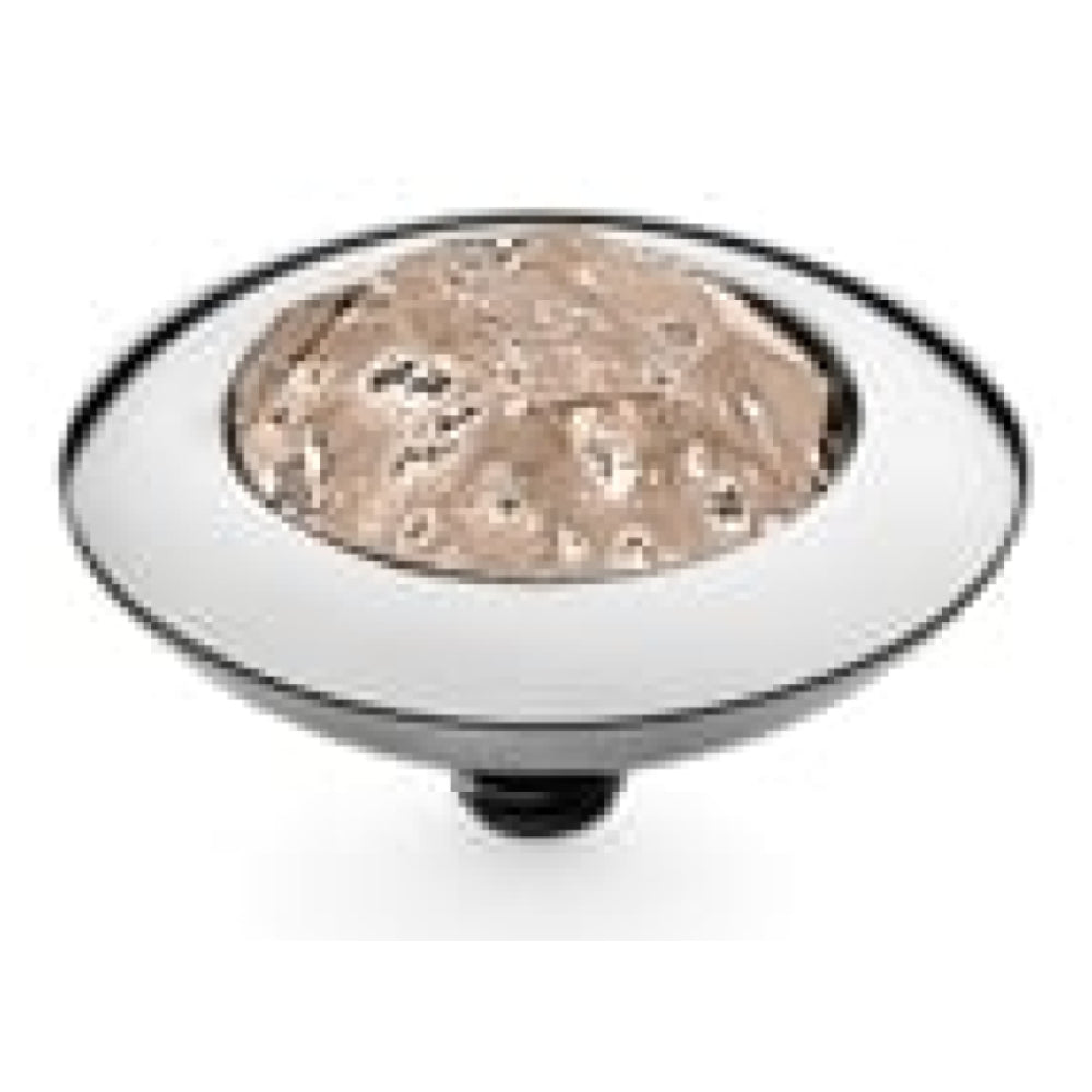 Famosa Tondo 13mm Rose Patina In Stainless Steel Ring Top