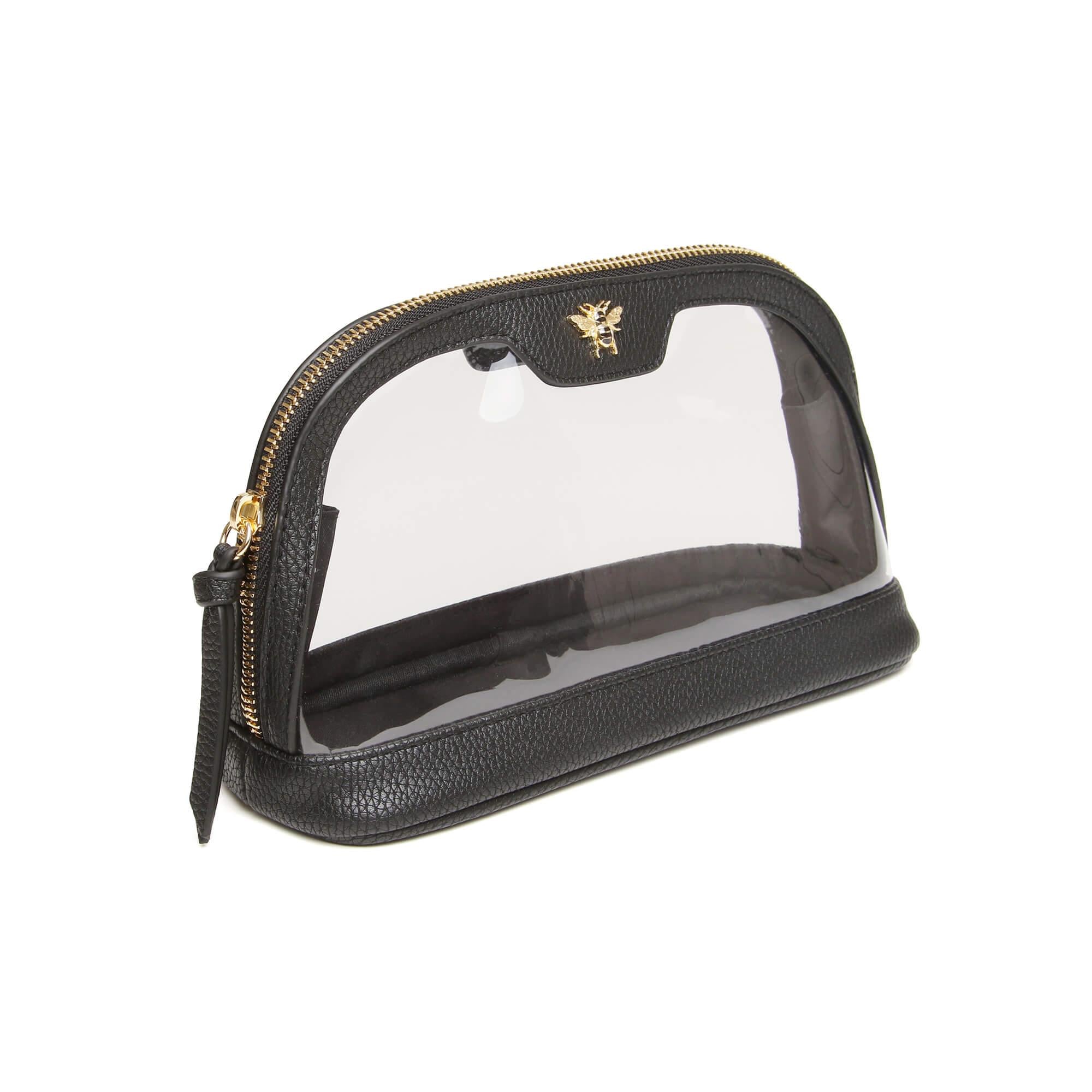 Clear Beauty Case / Make up Bag M- Black