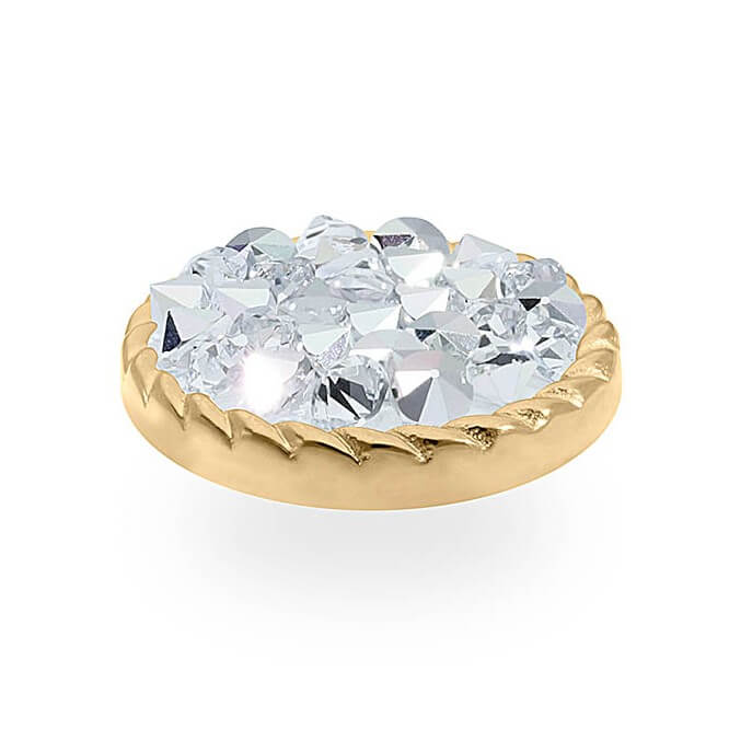 Top BOCCONI Flat 15mm Crystal (G/P)