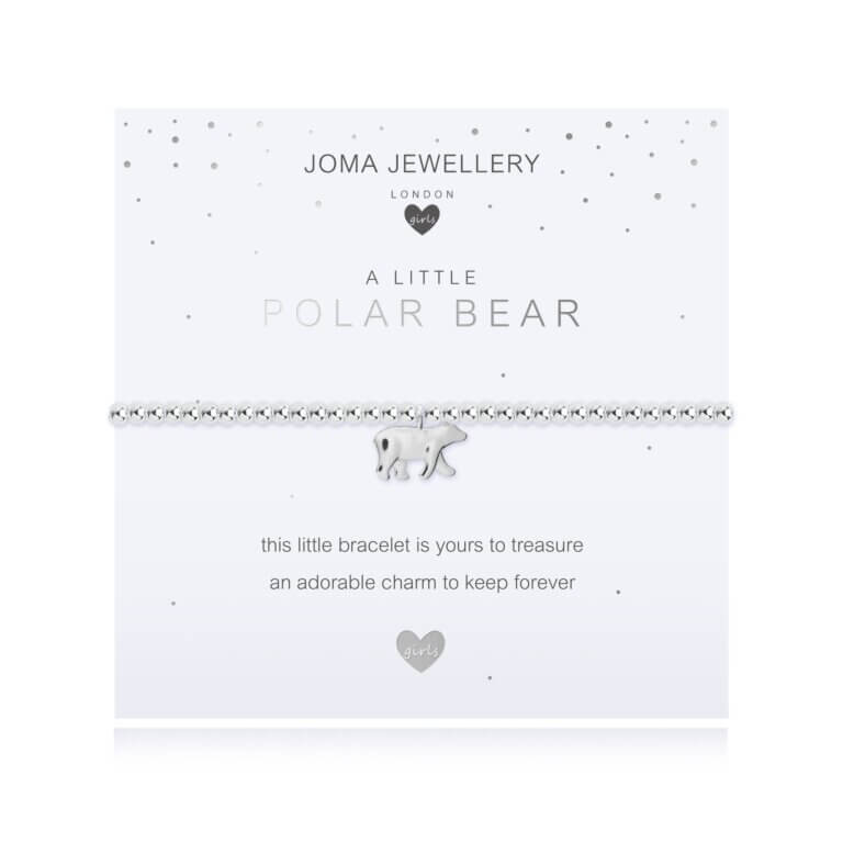 A Little | Polar Bear | Silver | Bracelet | 15.5cm Stretch