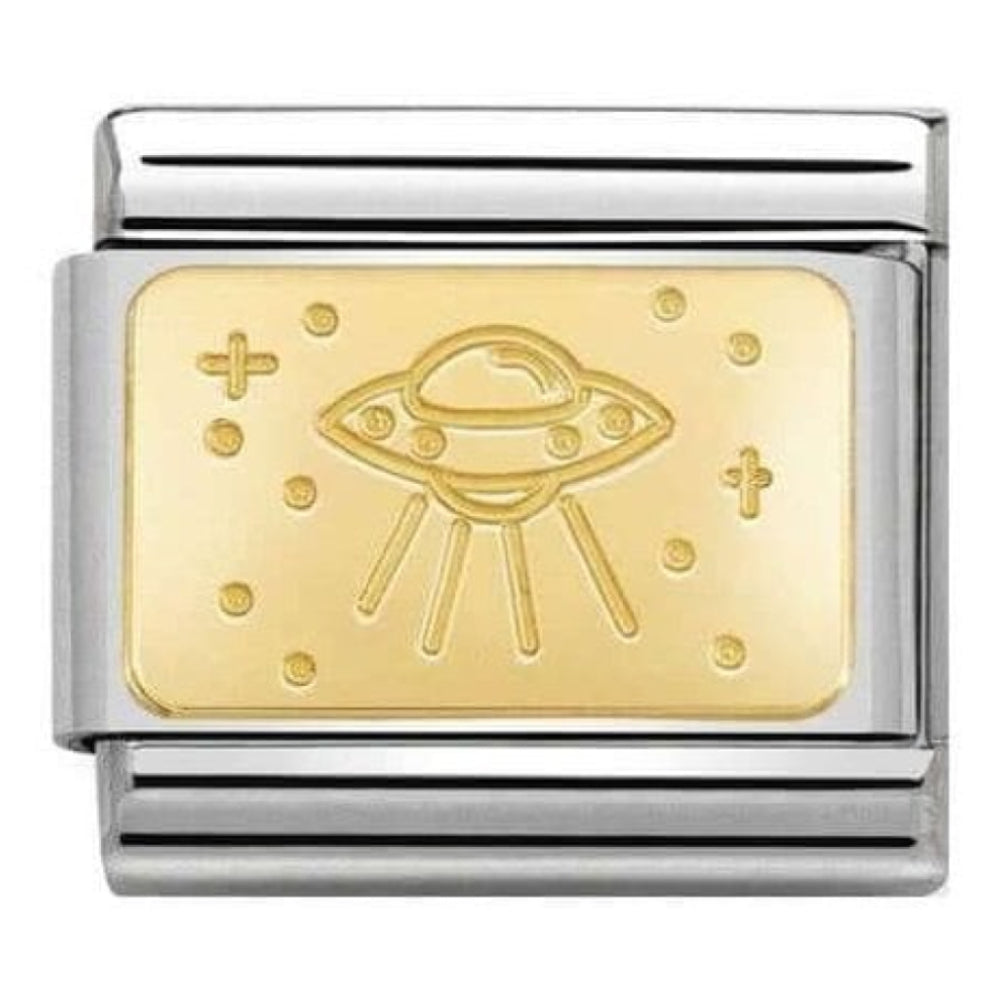 Classic Symbol Link Gold Plate With UFO