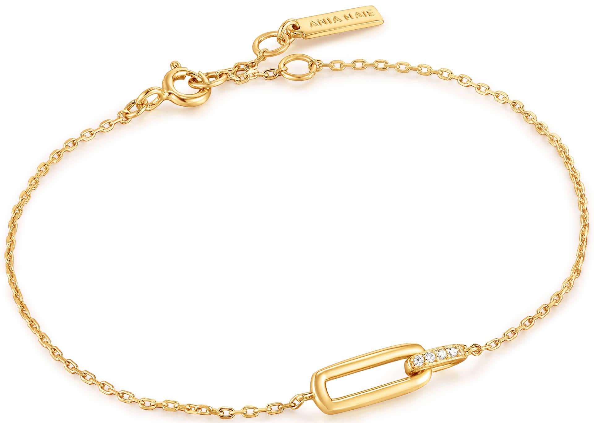 Gold Glam Interlock Bracelet