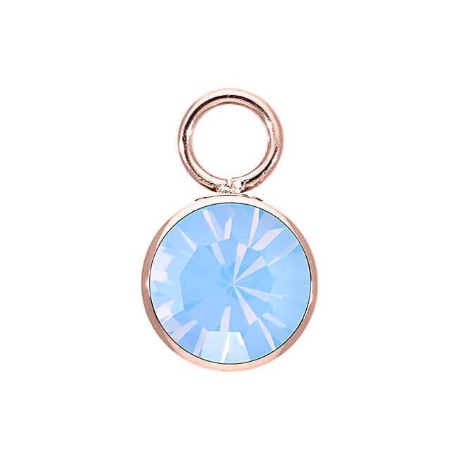Light Sapphire Opal Charm BOTTONE 10mm (RG/P)