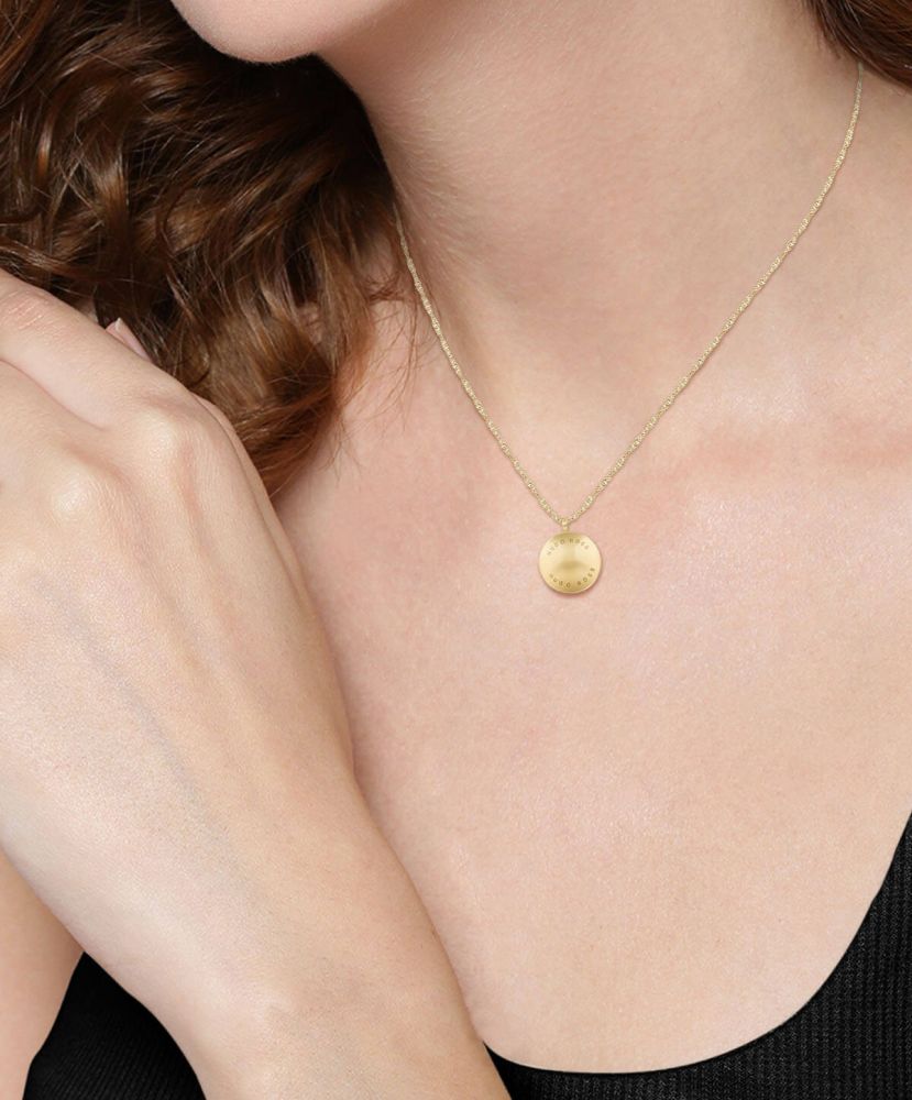 Medallion Gold Plated Pendant Necklace