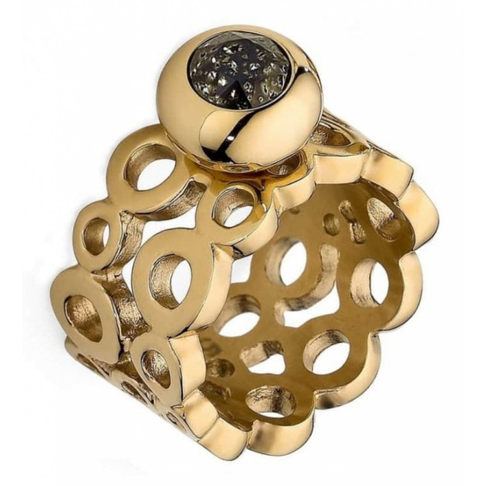 Famosa Ancona Gold Plated Stainless Steel Ring