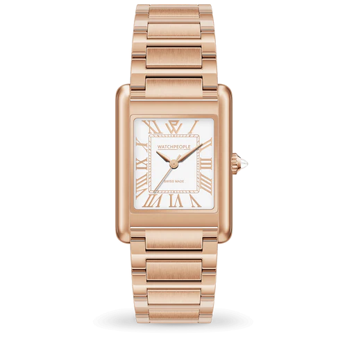 WP6 Metal Shiny Rose Gold Strap White RG Dial Watch
