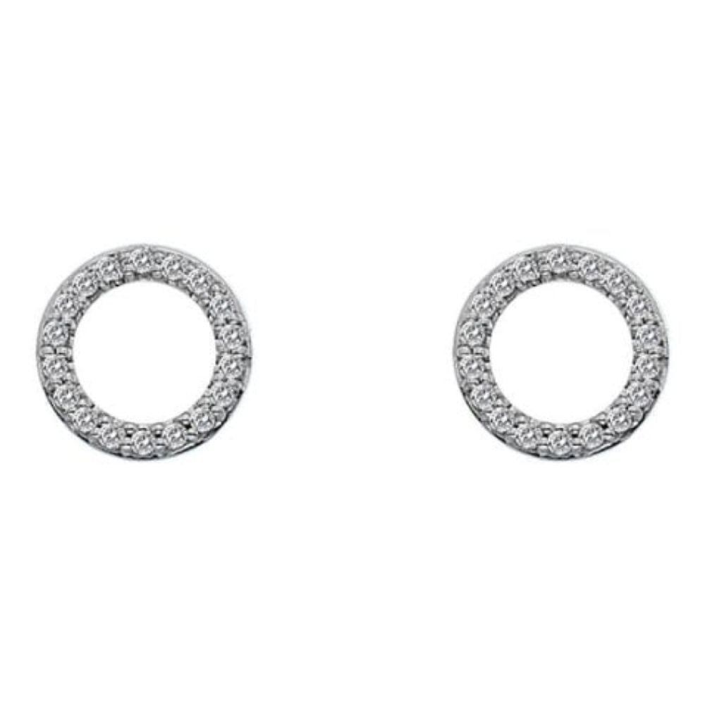 Infinity Earrings - White Gold
