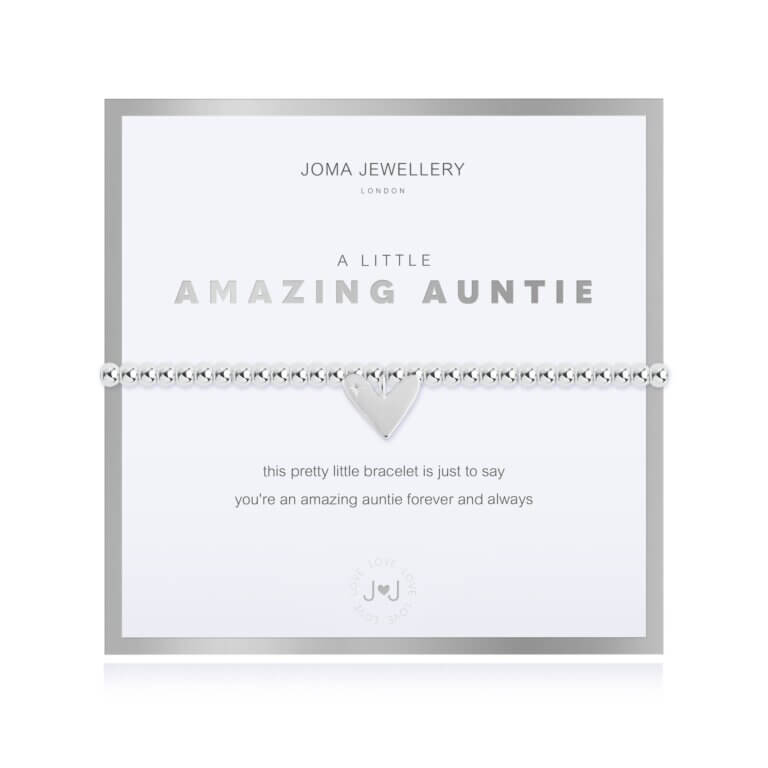Beautifully Boxed A Littles | Amazing Auntie | Silver | Bracelet | 17.5cm Stretch