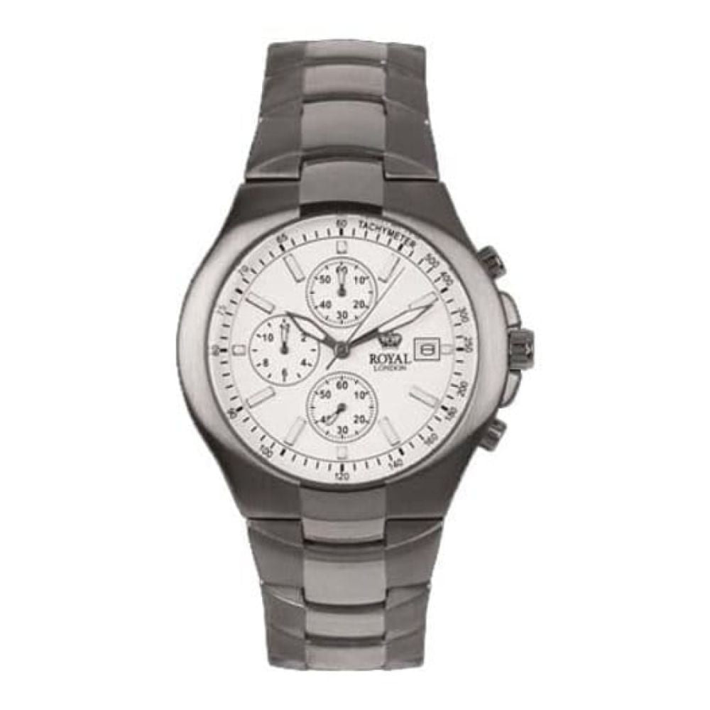 Gents Brushed And Polished Stainless Steel Analogue Wristwatch