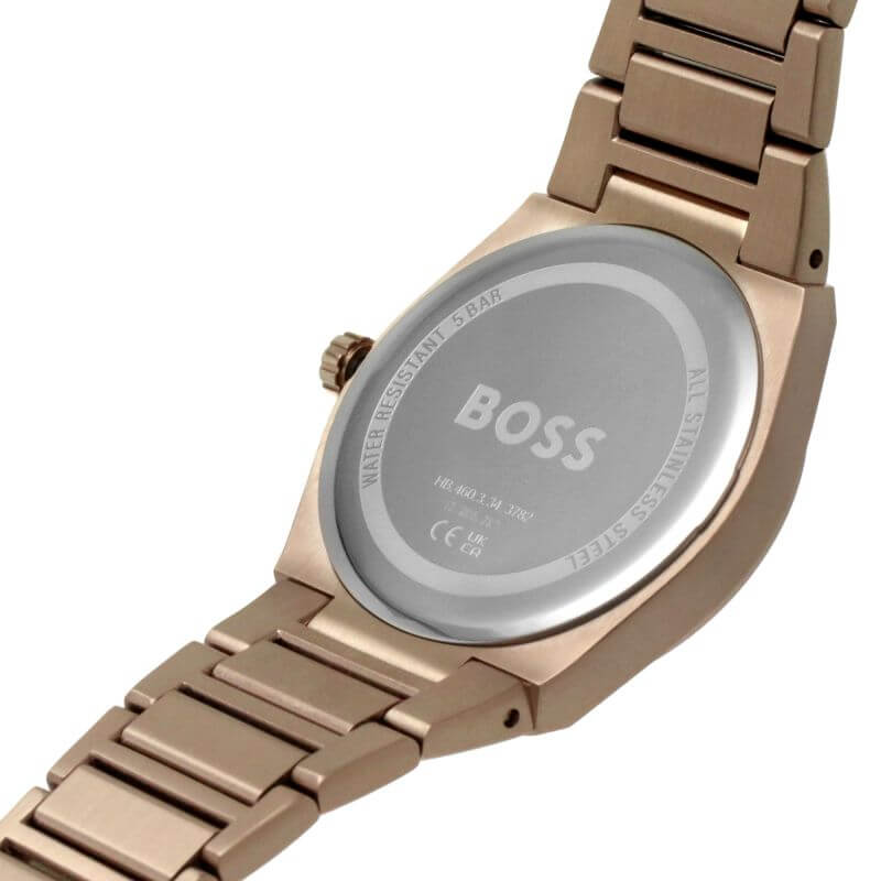 Steer Red Dial Rose Gold Plated Bracelet Strap Ladies Watch