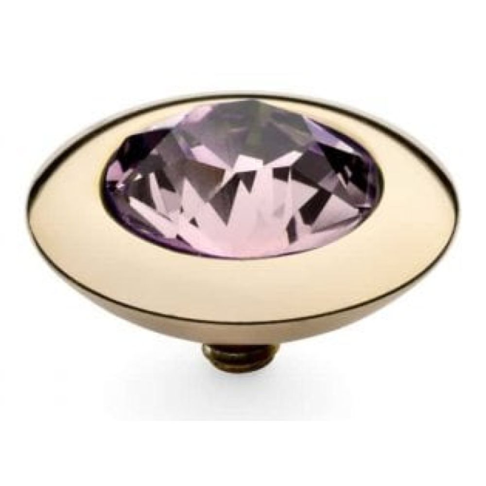 Famosa Gold 13mm Tondo Ring Top Light Amethyst