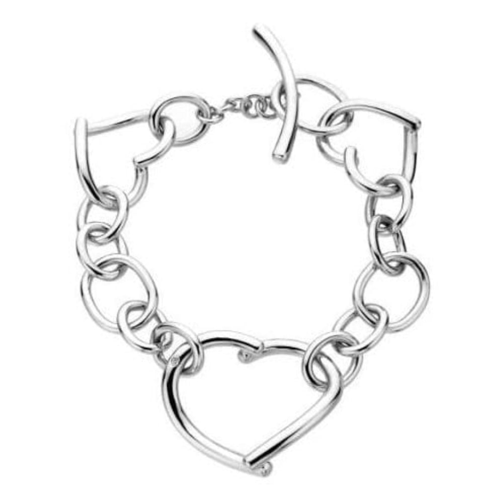 Ladies Silver Just Add Love Heart Bracelet