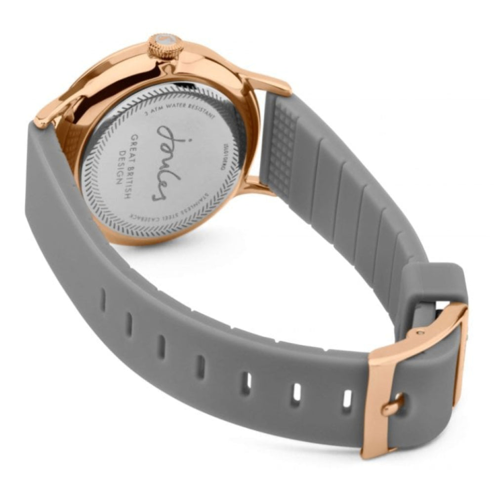 Grey Silicone Strap Grey Dial With Pheasant Print Ladies Watch