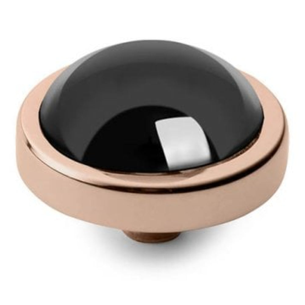 Interchangeable Canino Jet Hematite Pearl Top in RG