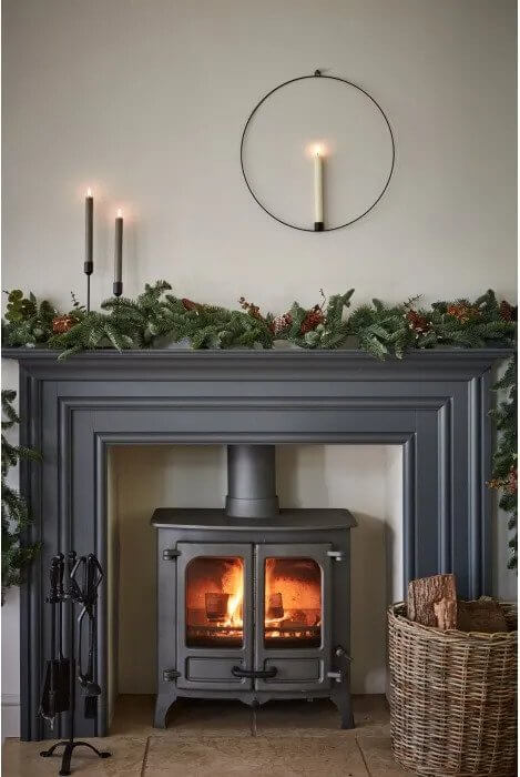 20cm Candle Ring - Black