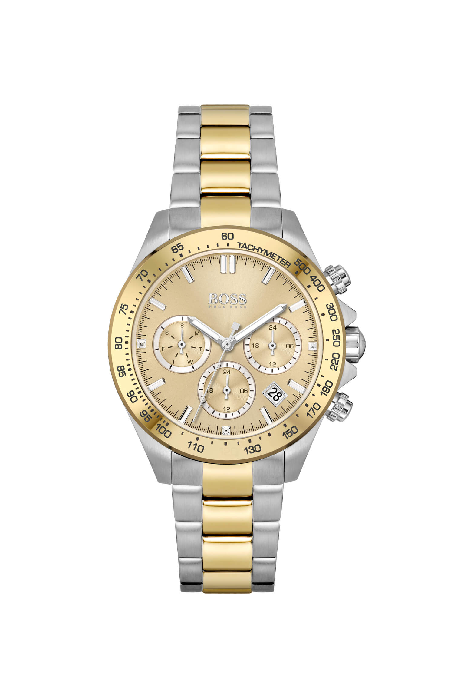 Novia Two Tone Gold Chronograph Dial Ladies Watch