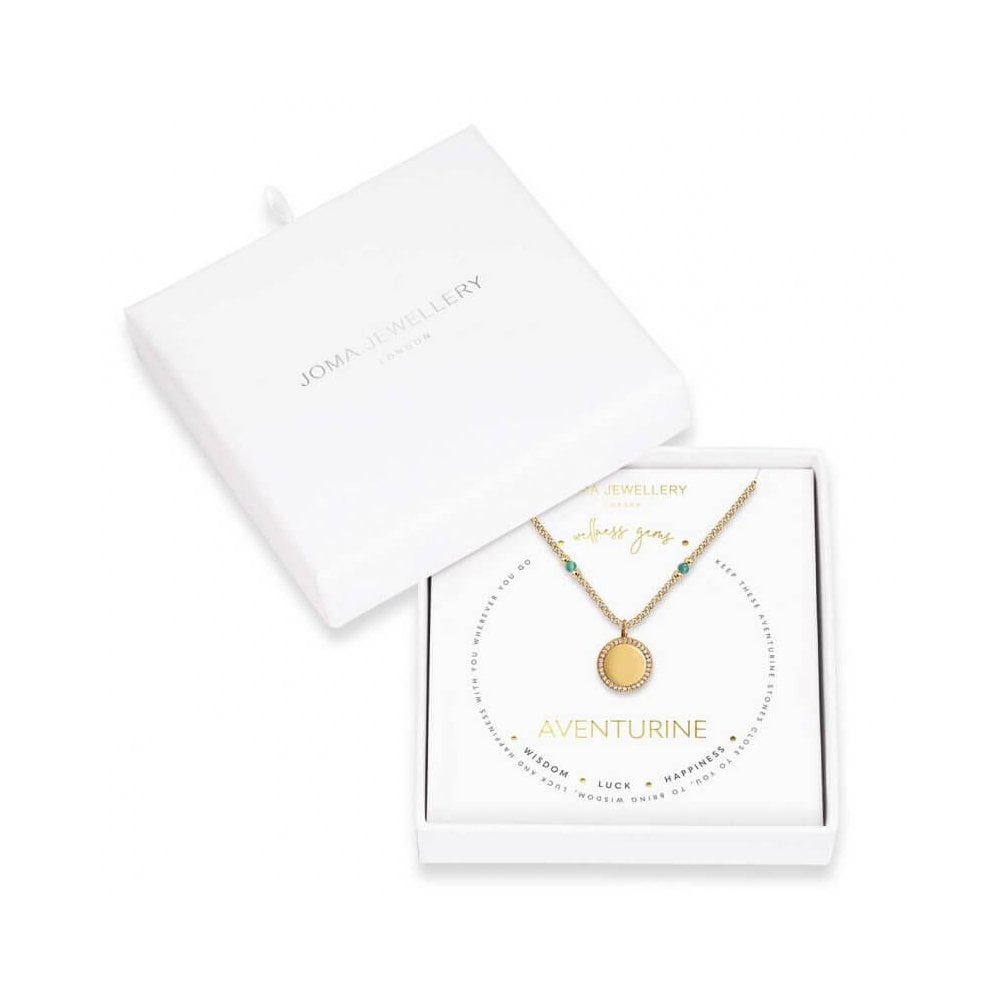 Wellness Gems | Gold | Aventurine Necklace | 45cm With 5cm Extender