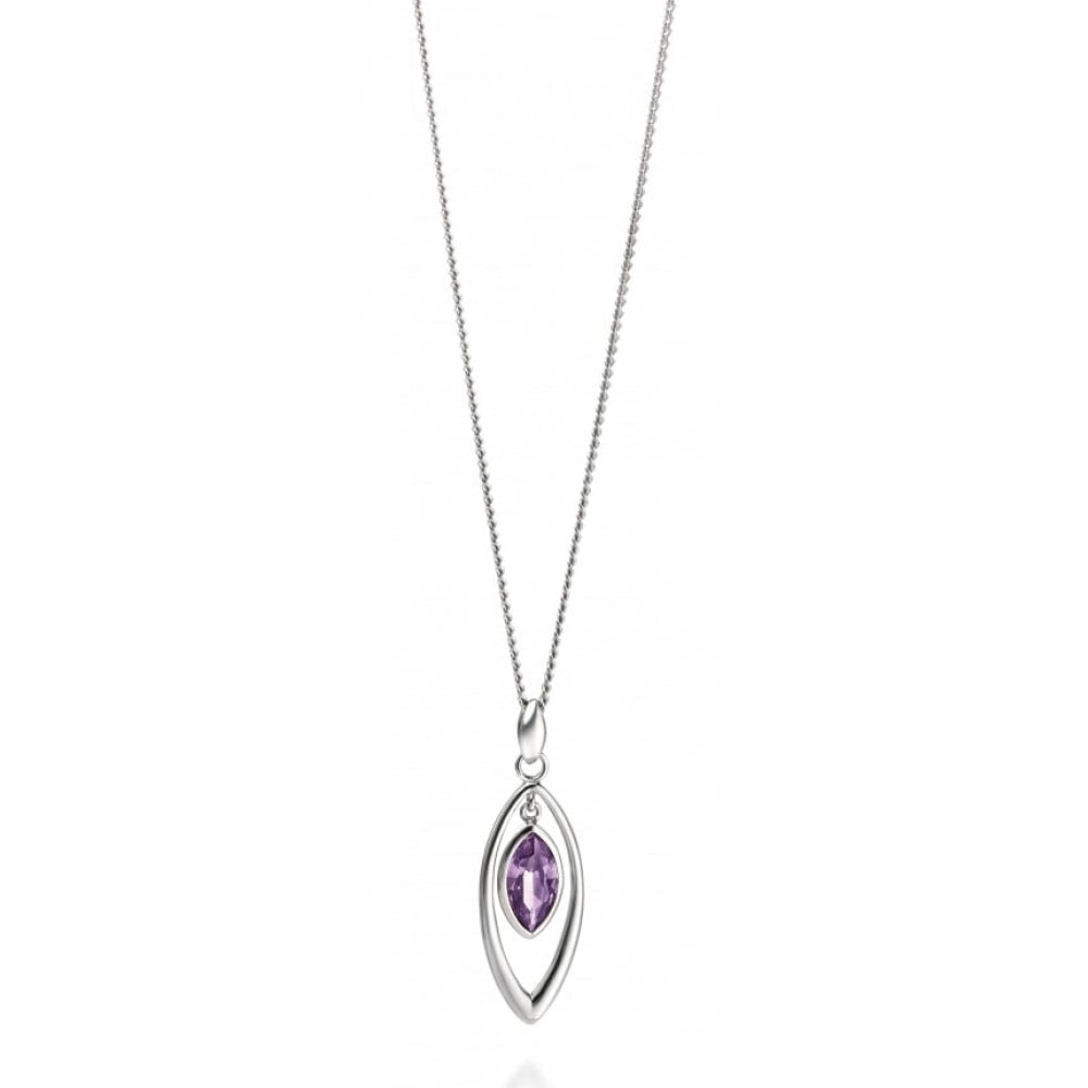 Marquise Pendant With Purple CZ