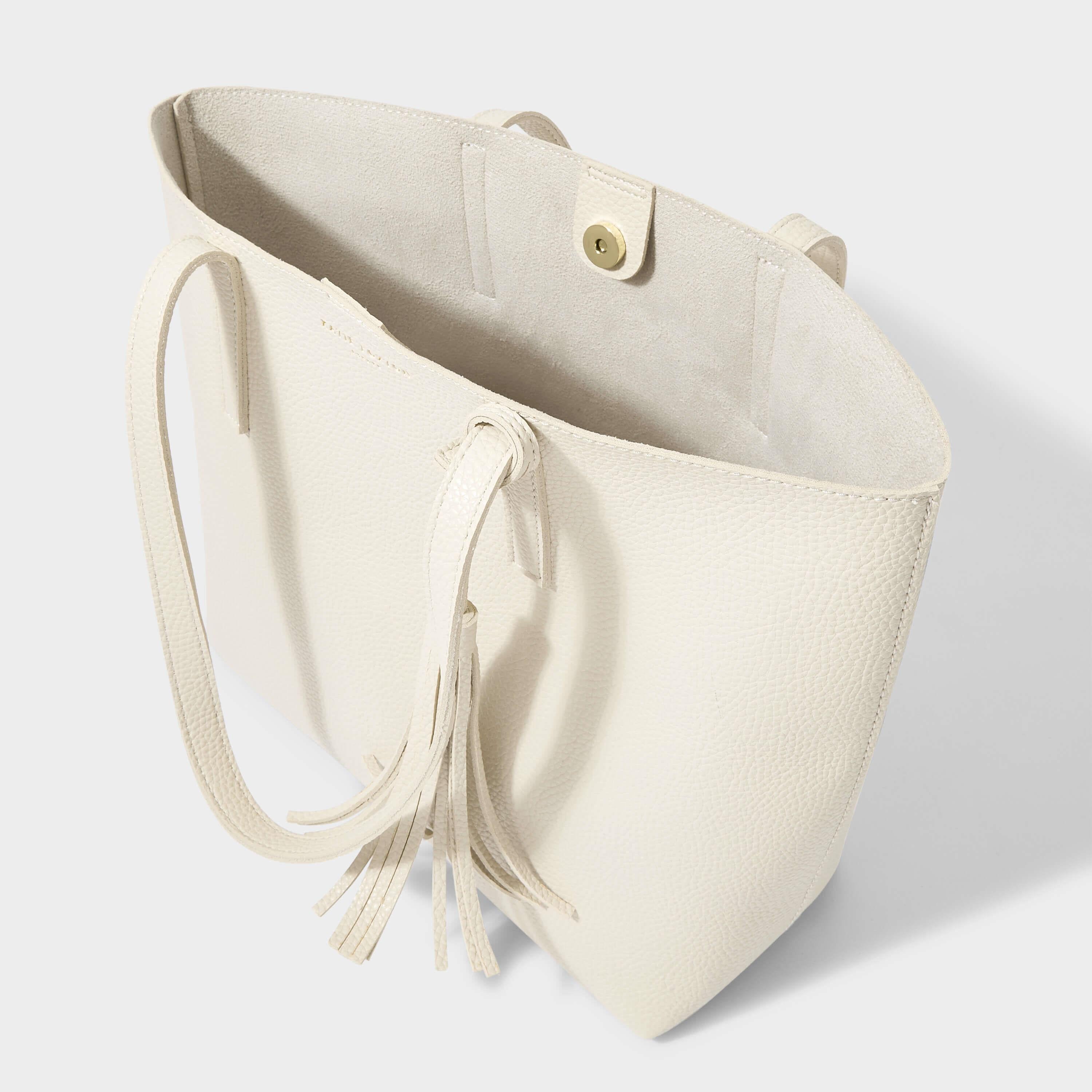 Tavi Tassel Tote | Off White | 28 X 30 X 13cm