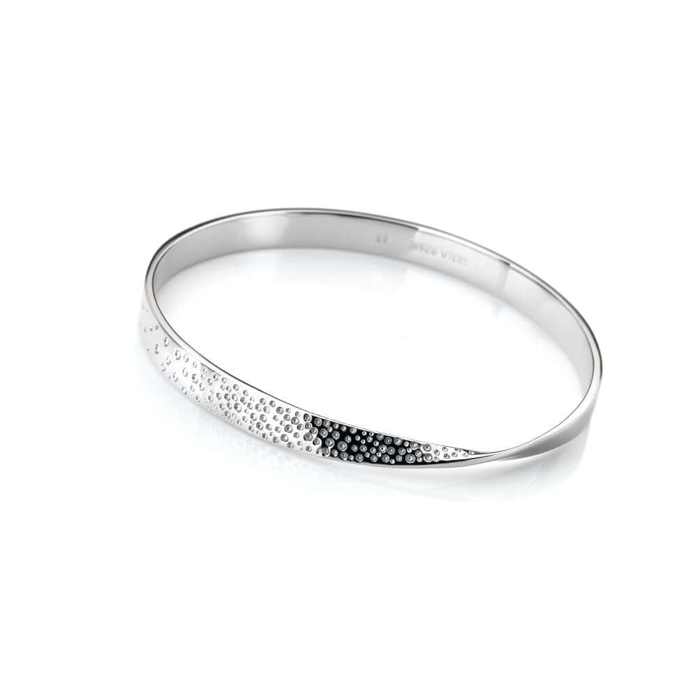 Quest Twist Sterling Silver Bangle