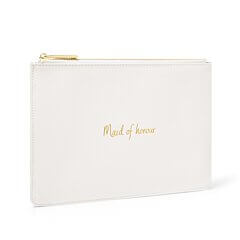 Bridal Perfect Pouch 'Maid Of Honour' In White