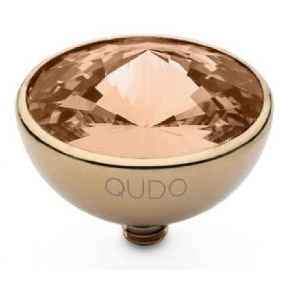 Famosa Gold 13mm Bottone Ring Top Light Peach