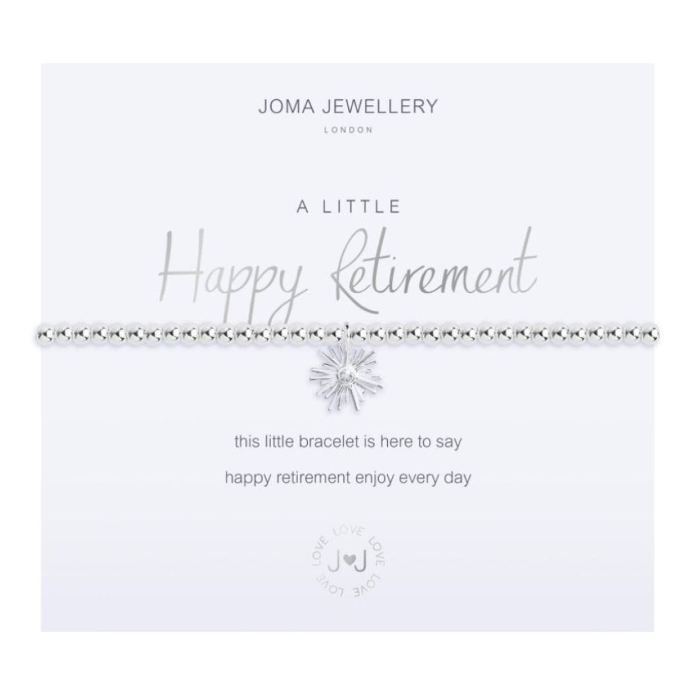 A Little - Happy Retirement - Silver- 17.5cm Stretch Bracelet