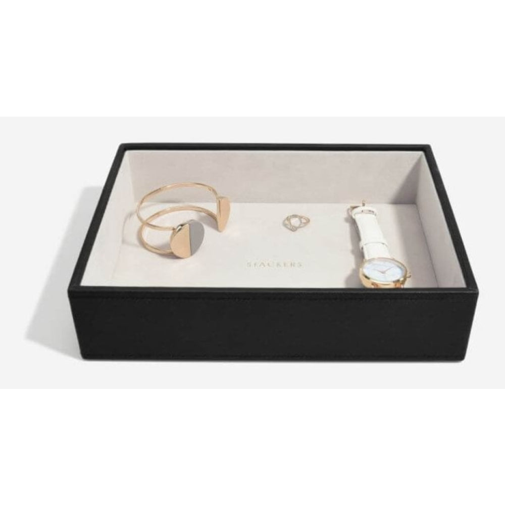 Classic Black & Grey Deep Open Stacker