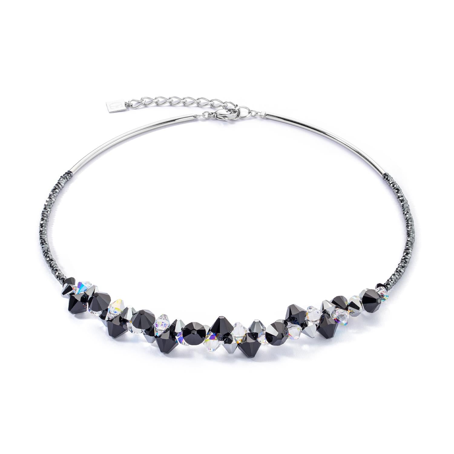 Dancing Crystals Update Black-Crystal Steel Necklace