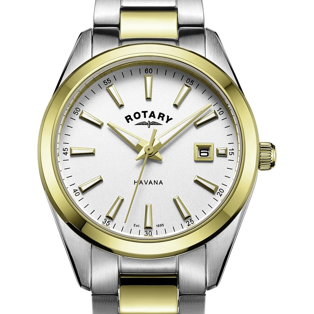 Gold Plated Two Tone Date Display Watch