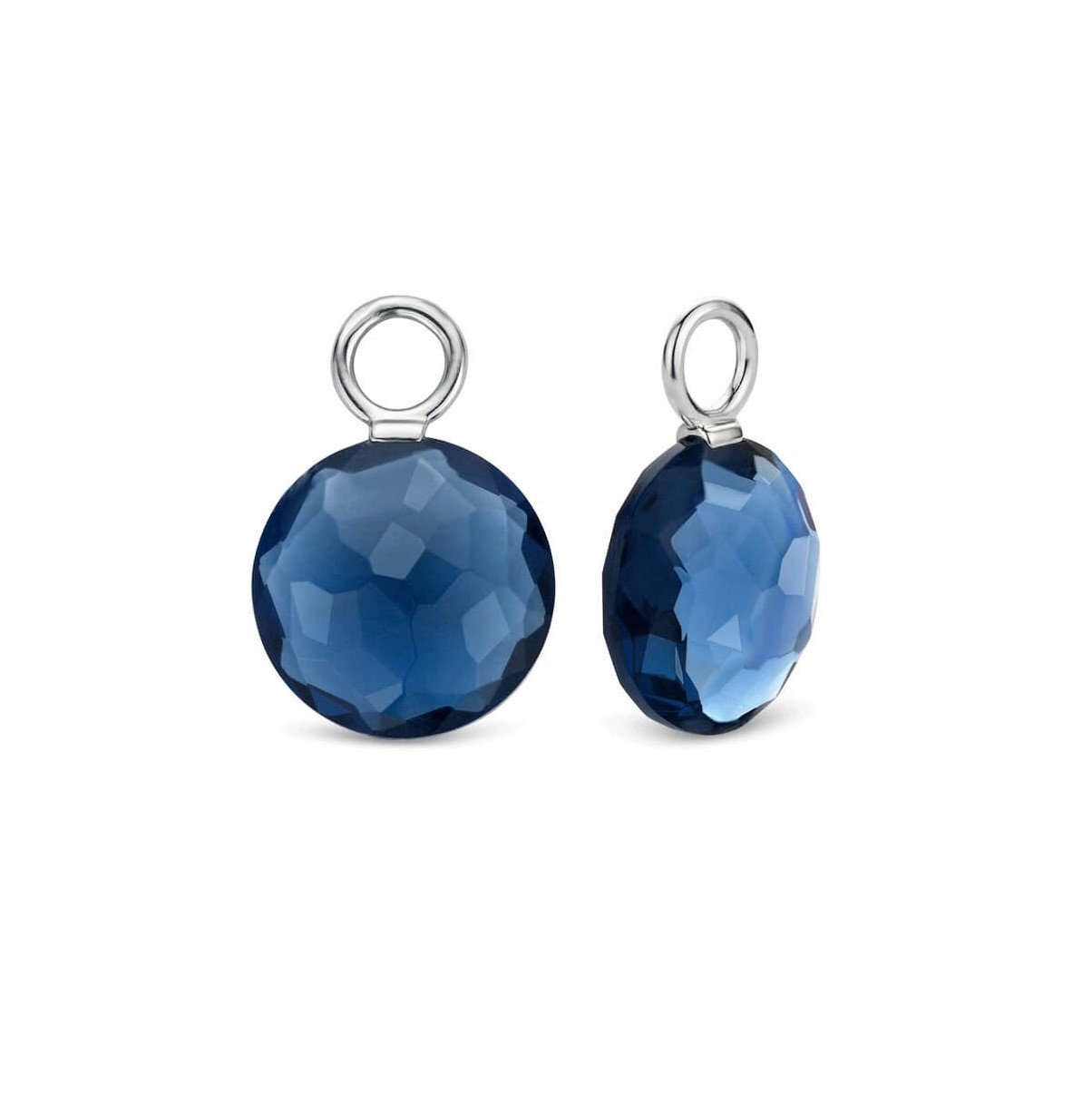 Dark Blue Crystal Silver Ear Charm