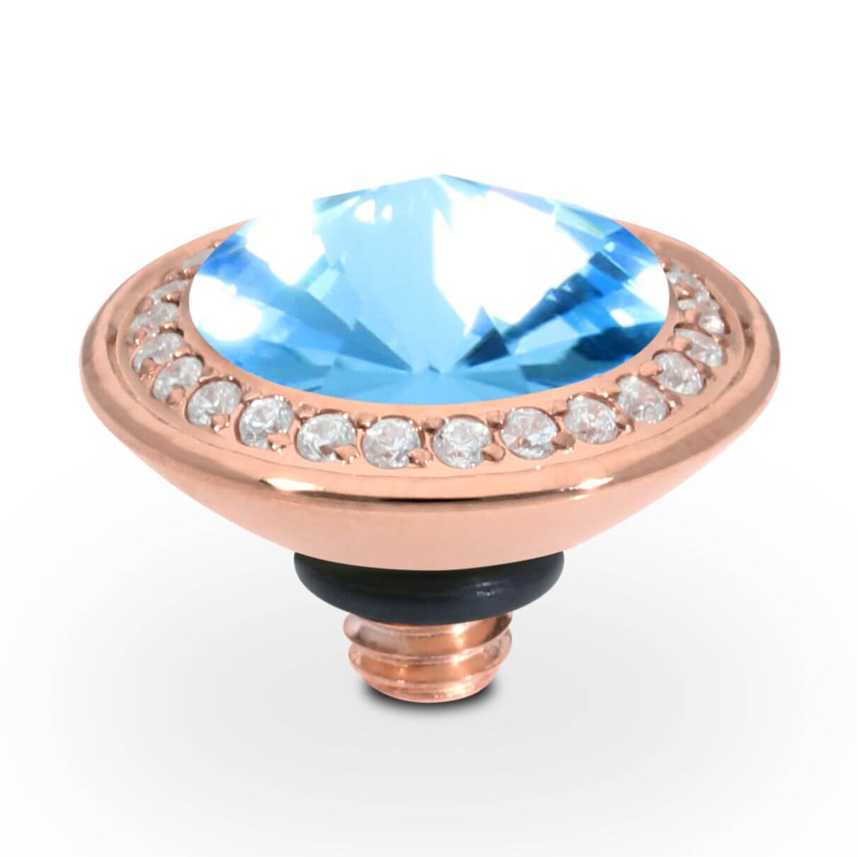 TONDO Deluxe (RG/P) 9mm Aquamarine Ring Top