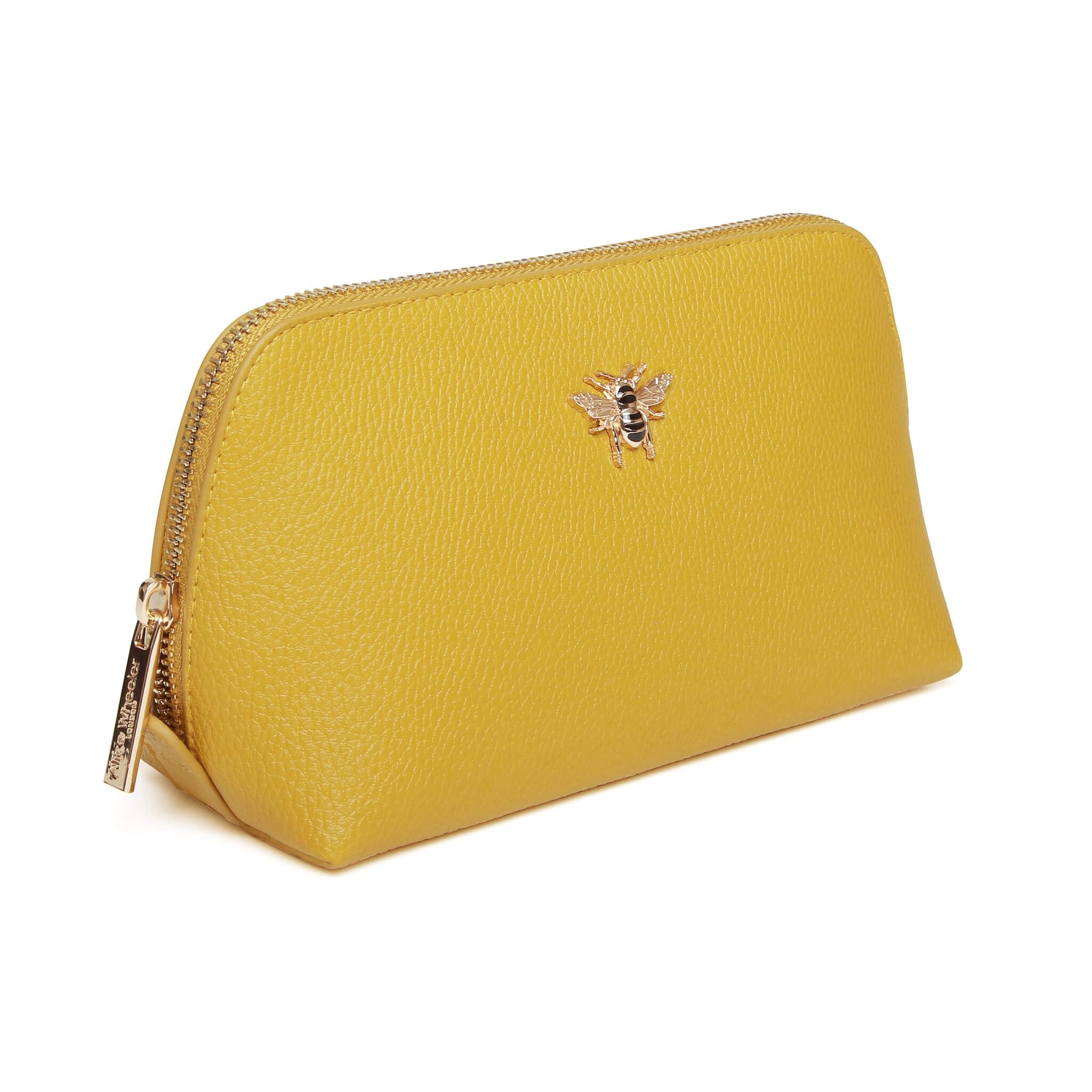 Small Beauty Case/Makeup Bag In Ochre