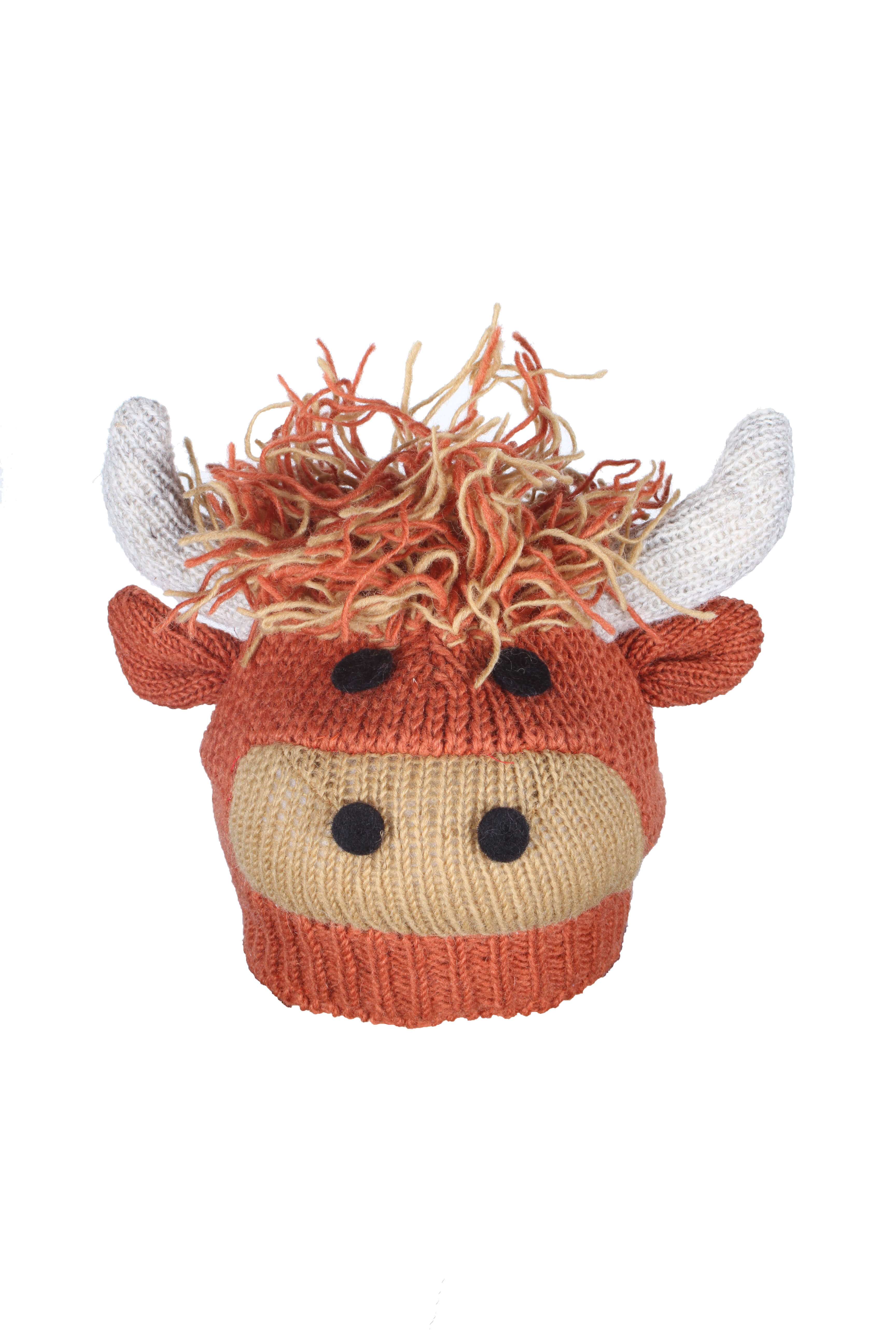 Adult Animal Highland Cow Beanie Hat