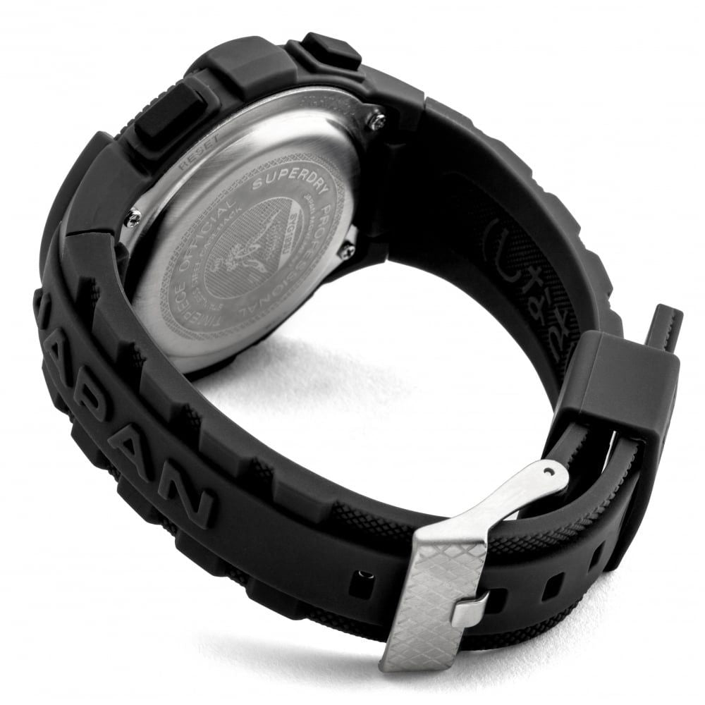 Radar' Black Silicone Strap Watch With Digital Dial
