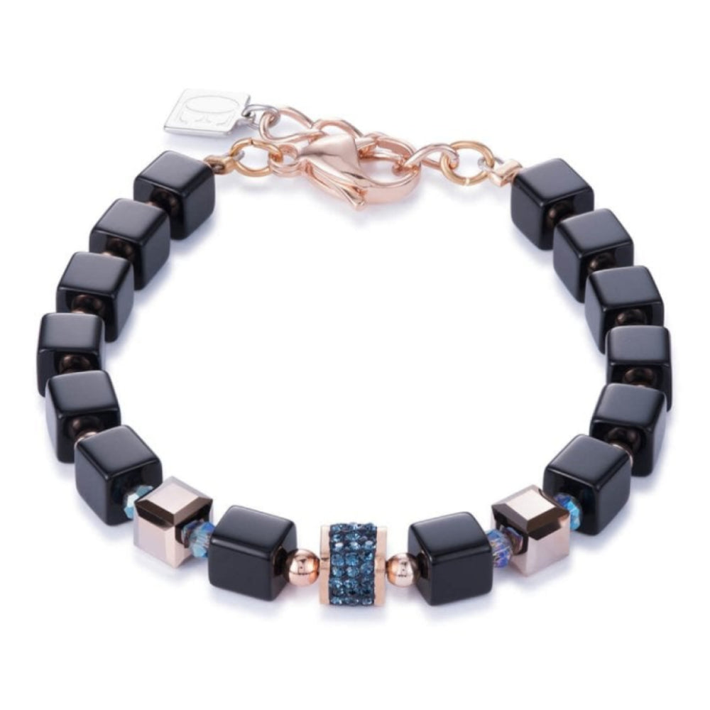 Montana & Rose Gold Geo Cube Bracelet