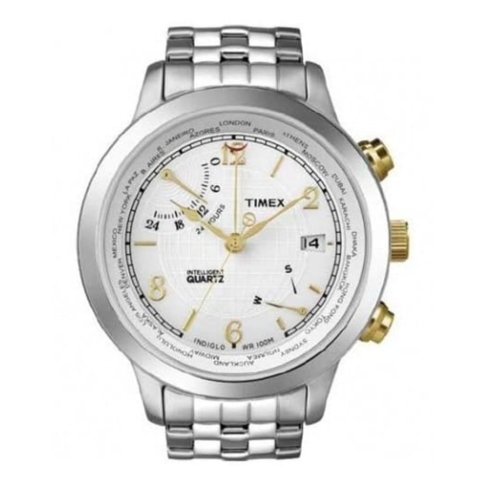Intelligent Quartz World Time Stainless Steel Watch