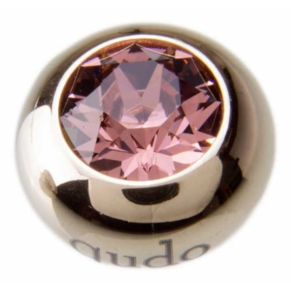 Famosa Gold 10mm Tondo Ring Top Blush Rose