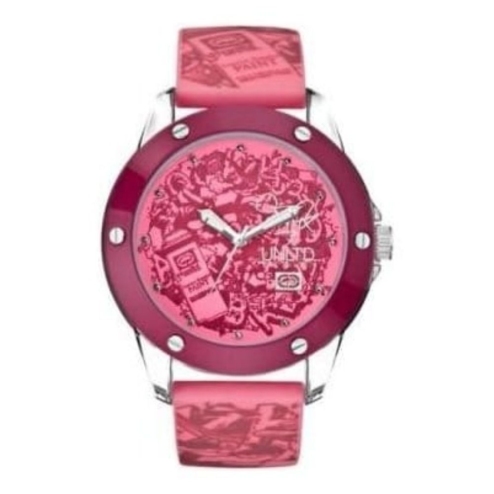 The Tran ERMS Pink Silicone Strap Watch
