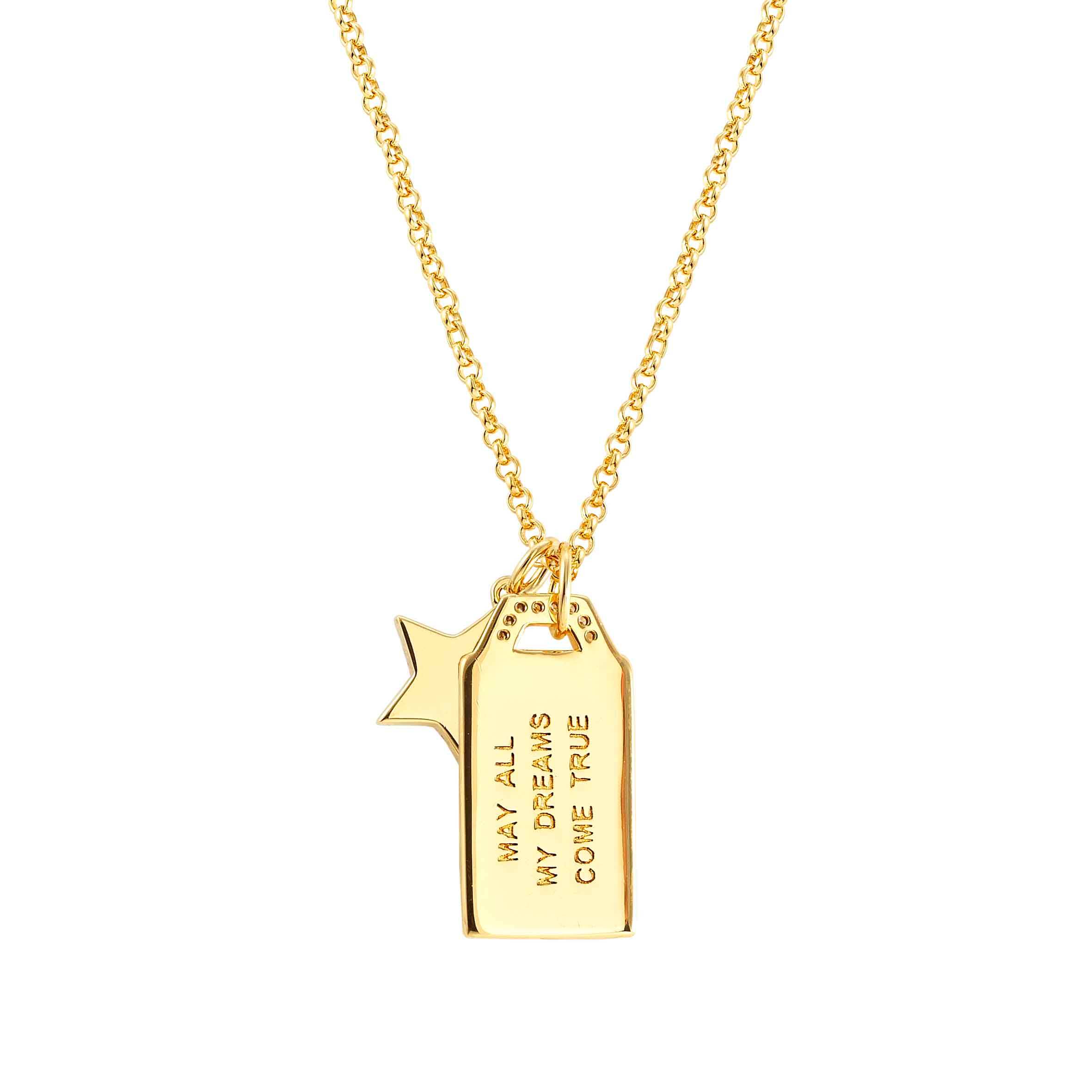 Talismani 18k Gold Necklace With Star and Moon