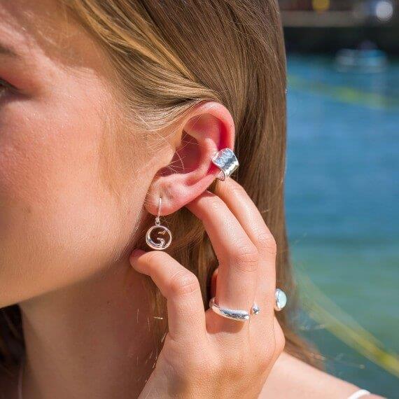 Origins Wave With Rose Gold Bird Drop Earrings