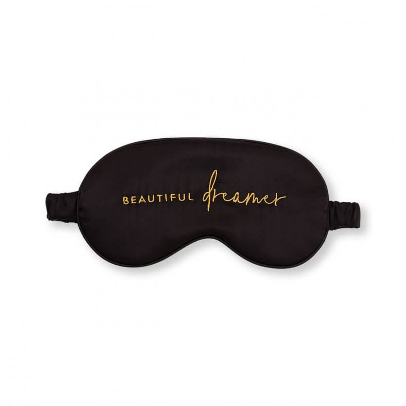 Satin Eye Mask | Beautiful Dreamer | Black