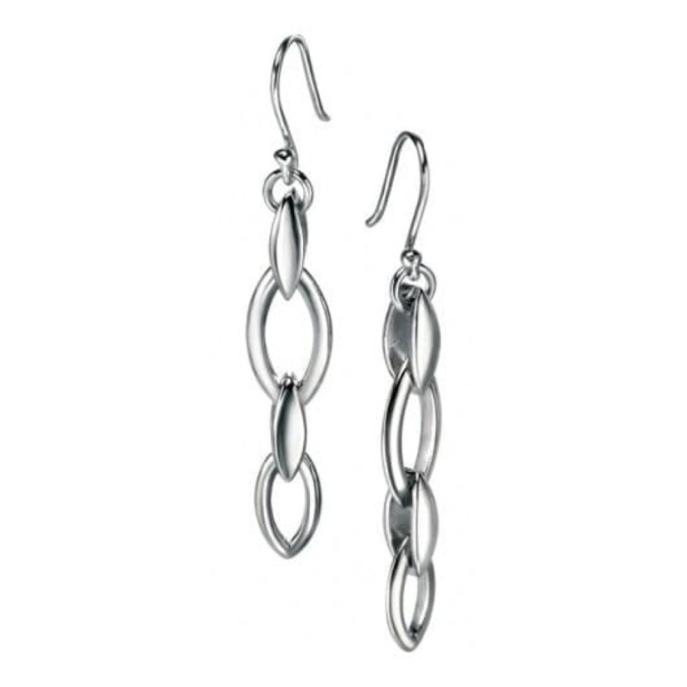 Silver Link Drop Earrings