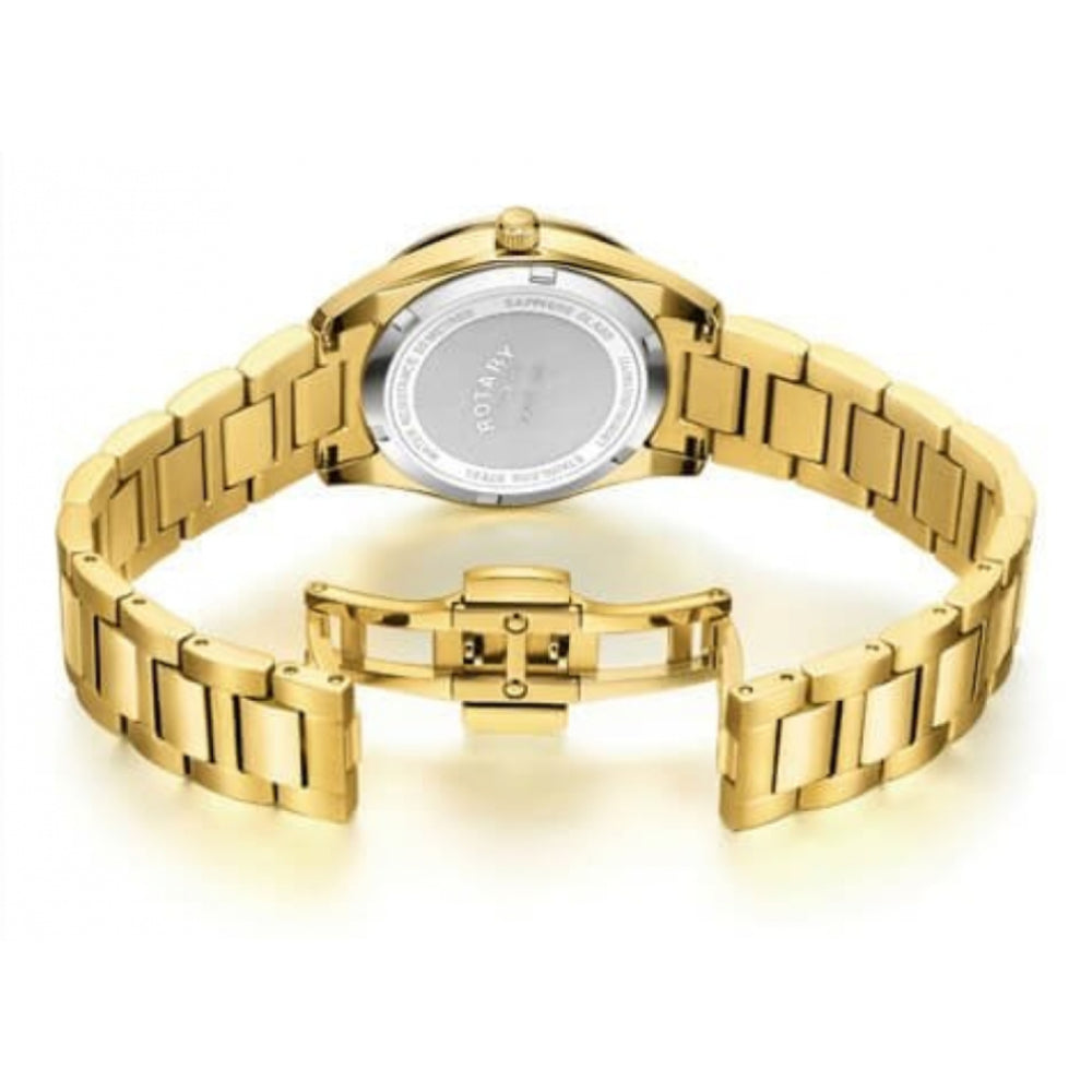 Gold Tone Case White Dial & Bracelet Strap Ladies Havana Watch