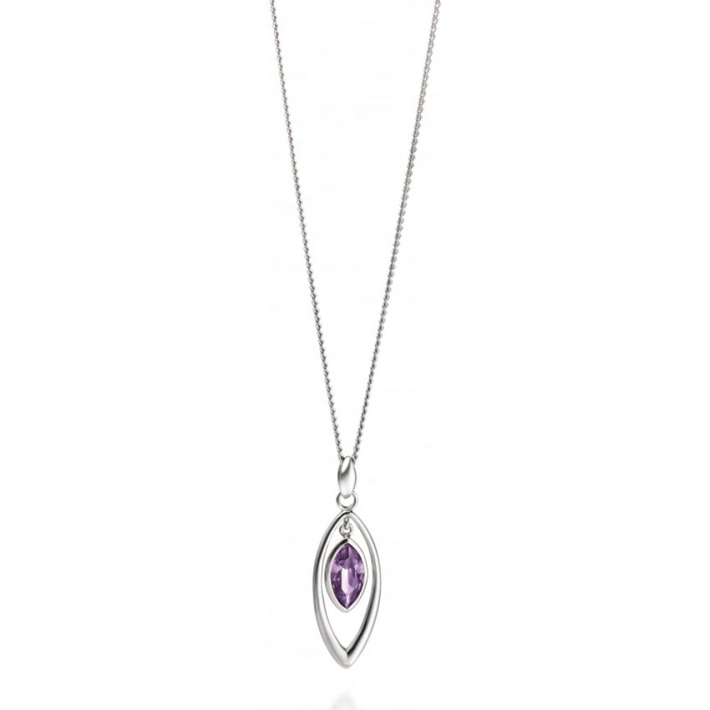 Marquise Pendant With Purple CZ