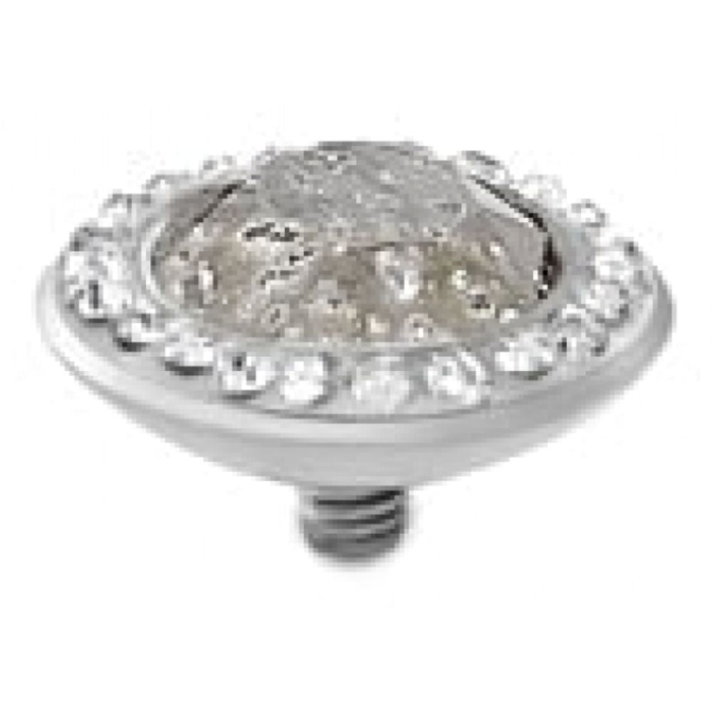 Famosa Stainless Steel 13mm Tondo Deluxe Silver Patina Ring Top