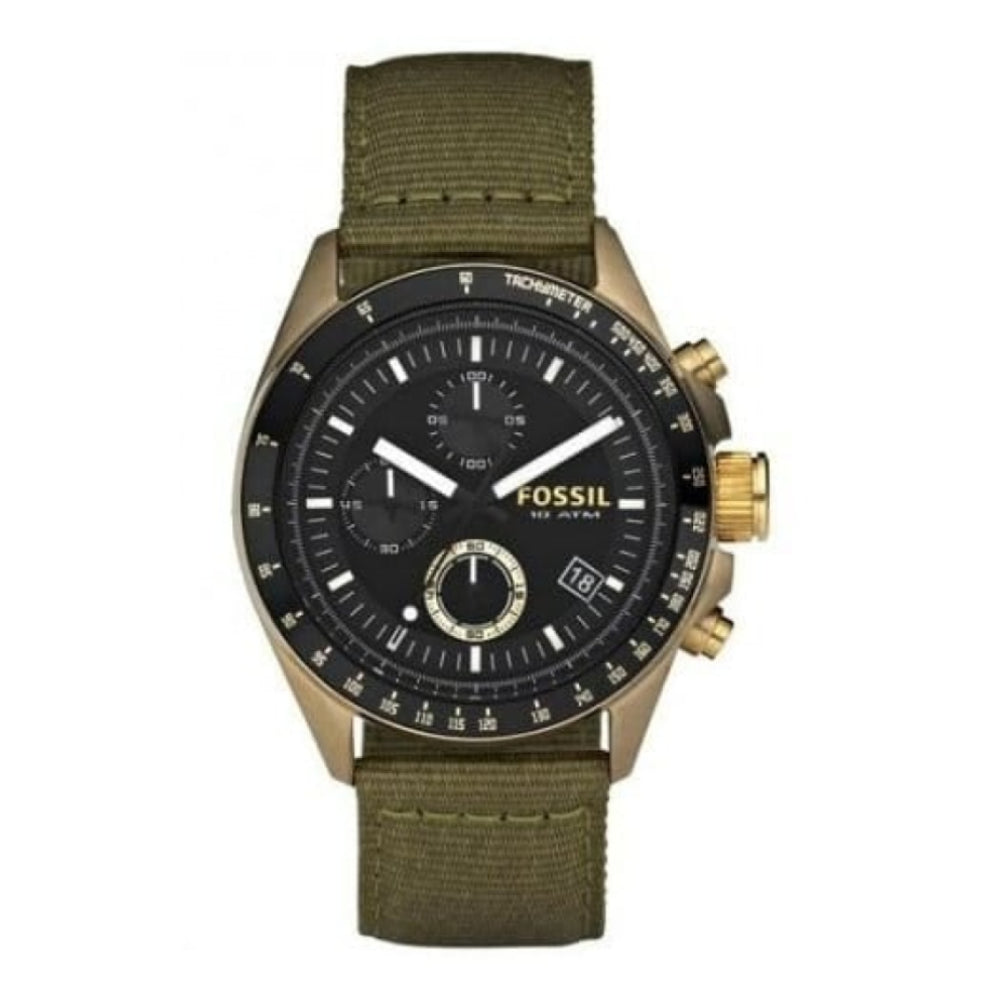 Gents Vintage Bronze Fabric Strap Watch