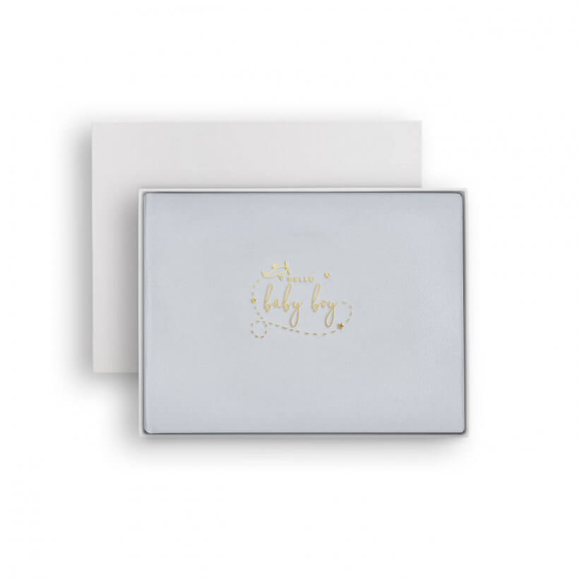 Photo Album | Hello Baby Boy | Aeroplane | Metallic Blue